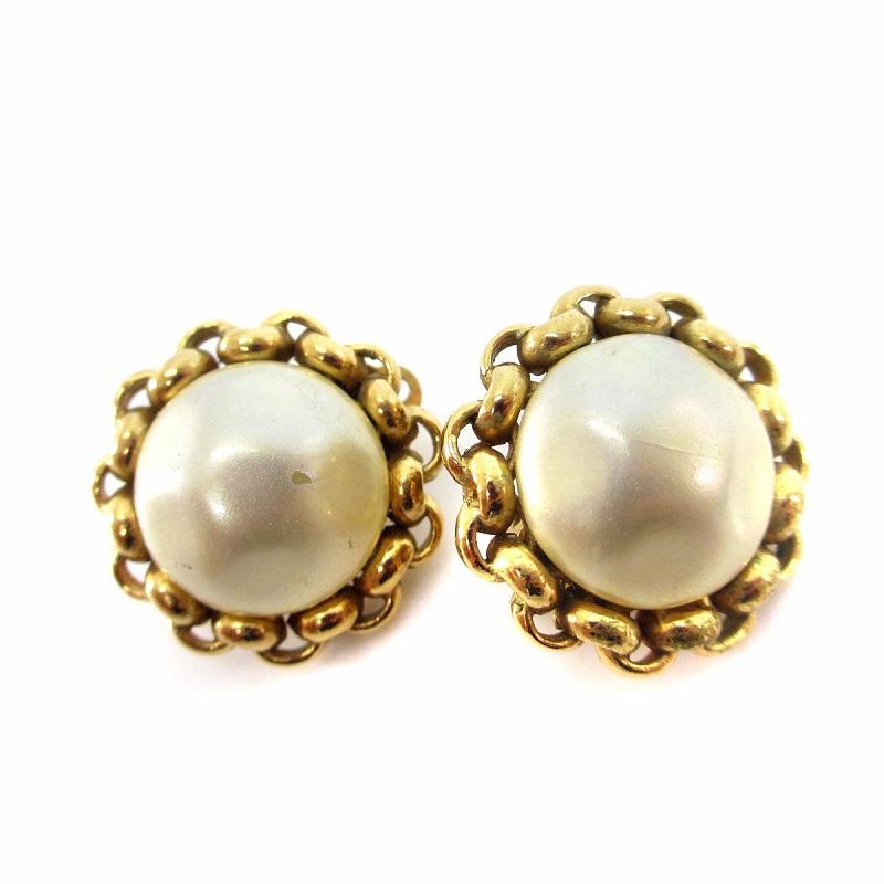 CHANEL シャネル 2603 イヤリング ラウンド クリップ式 ゴールドカラー
