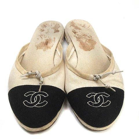 CHANEL（シャネル） ココマーク サンダル フラット キャンバス