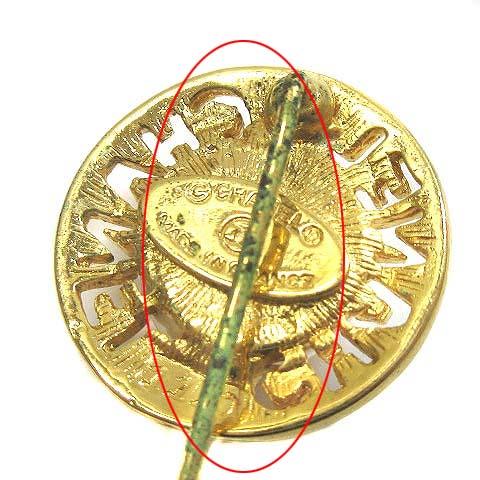 CHANEL（シャネル） ブローチ ラウンド ロゴ パール ゴールドカラー