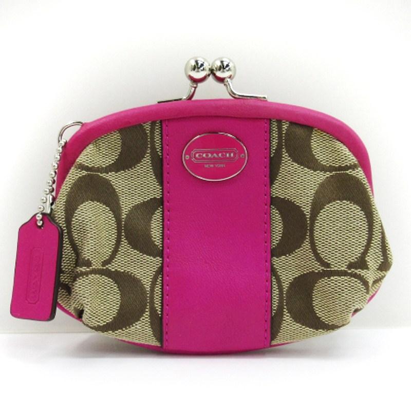 COACH コーチ がま口 ケース ミニウォレット シグネチャー COACH（コーチ） シグネチャー がま口 コインケース ミニウォレット