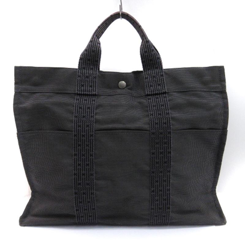 HERMES エルメス エールライン トートバッグ キャンバス グレー HERMES エルメス エールライン トートバッグ キャンバス グレー