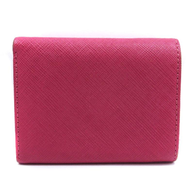 agnès b. ピンク 三つ折り財布　専用です 未使用 agnes b. アニエスベー レザー三つ折り財布 ピンク ミニ財布