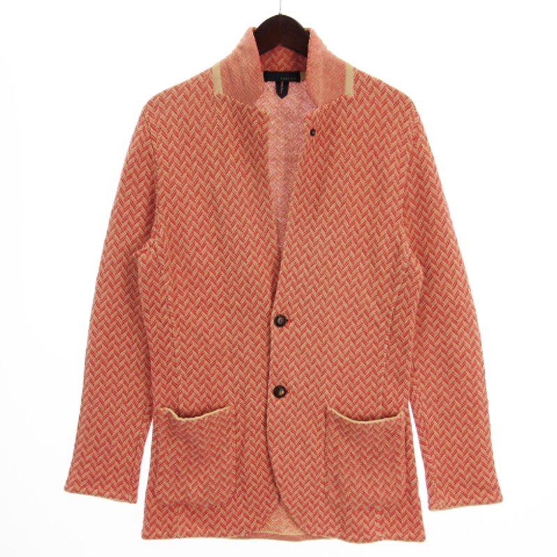 ラルディーニ LARDINI テーラード ジャケット ニット ヘリンボーン柄