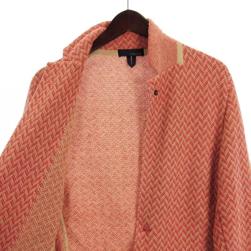 ラルディーニ LARDINI テーラード ジャケット ニット ヘリンボーン柄