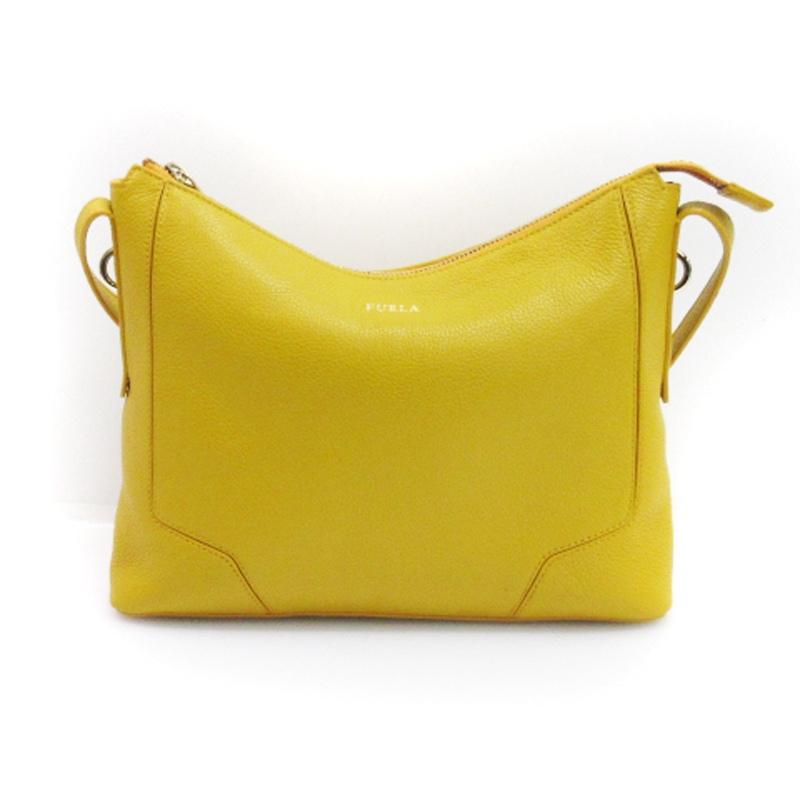 FURLA（フルラ） ショルダーバッグ レザー 本革 黄色 マスタード 