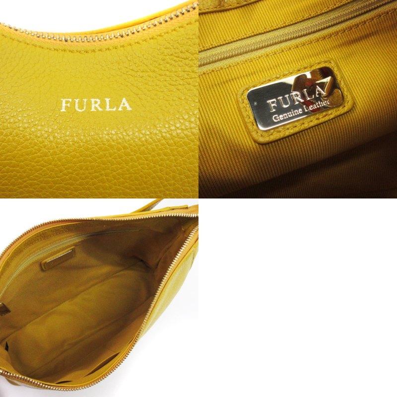 FURLA フルラ ショルダーバッグ レザー 本革 黄色 マスタード