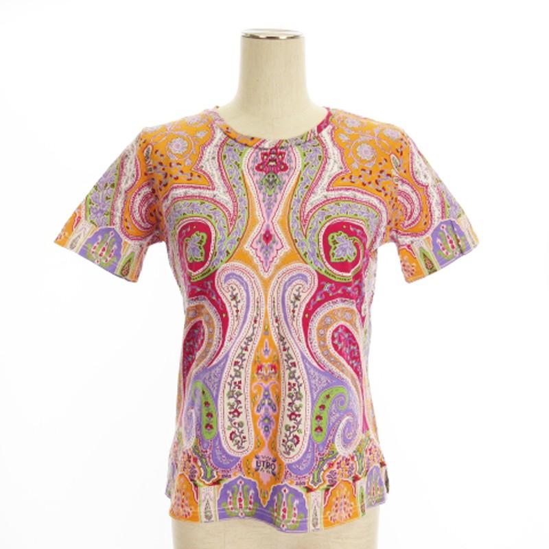 ETRO エトロ 良品 Tシャツ カットソー 半袖 クルーネック ペイズリー柄  