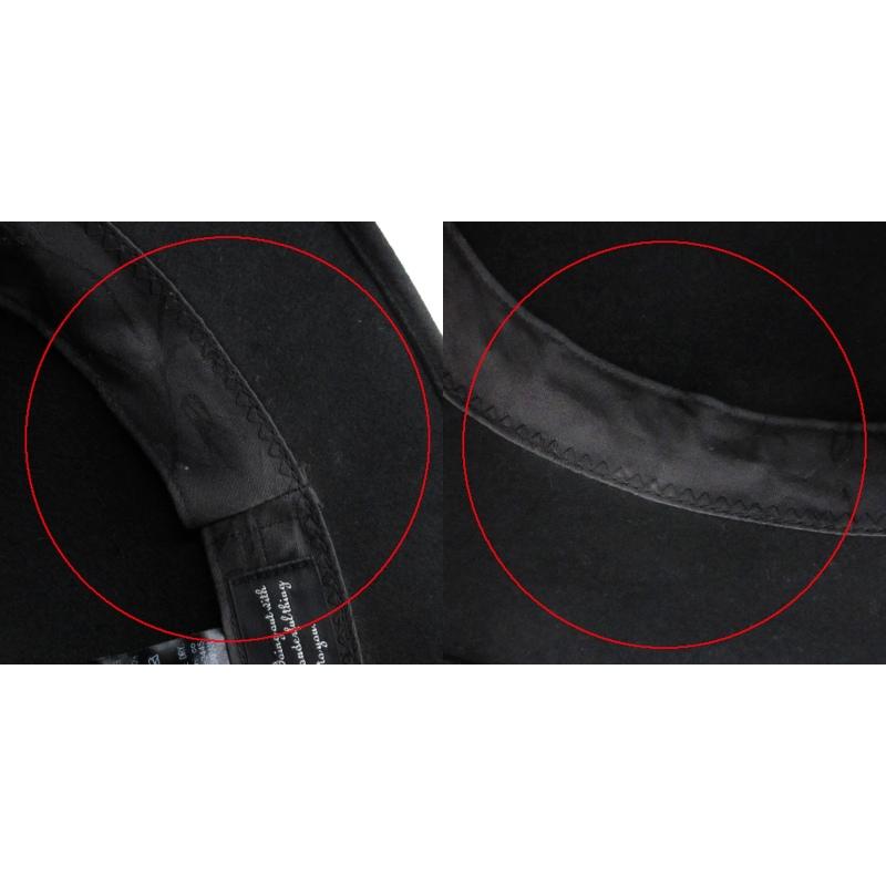 カシラ CA4LA フェルト ハット ウール リボン 黒 ブラック 帽子