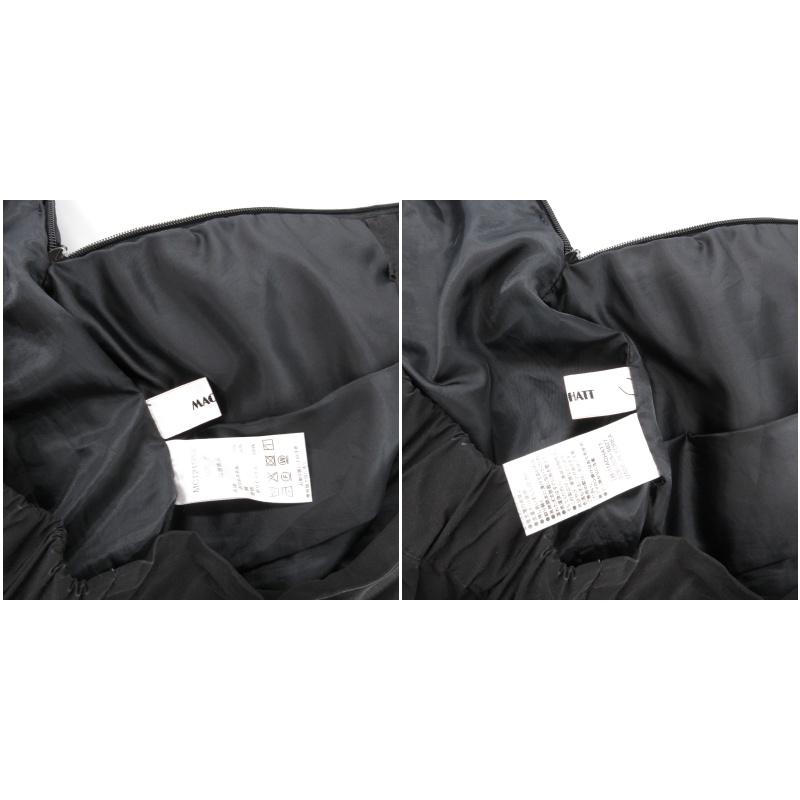 マチャット MACHATT フレアスカート イージー ミモレ ロング F 黒