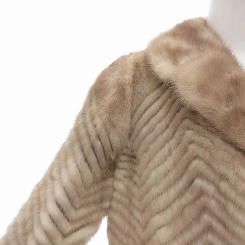 エンバ EMBA ファーコート 毛皮 シェアードミンク ベージュ /AE □ECT