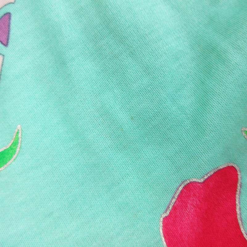 【中古】レオナール LEONARD ワンピース ノースリーブ 花柄  コットン ターコイズブルー L ■ECT レディース LEONARD（レオナール） ワンピース ノースリーブ 花柄 コットン