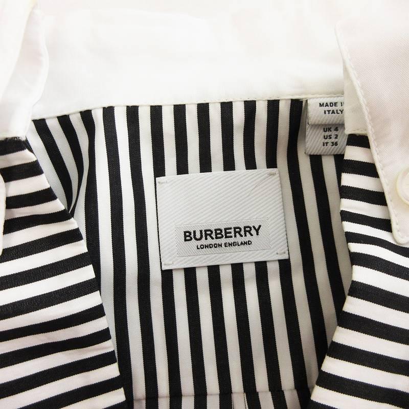 BURBERRY（バーバリー） 切替 ストライプ スキッパー シャツ ブラウス 