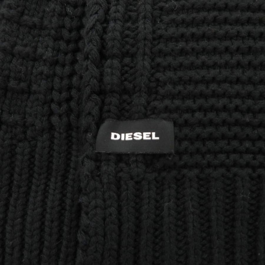 DIESEL（ディーゼル） マフラー ストール ニット 黒 ブラック /FF □FF