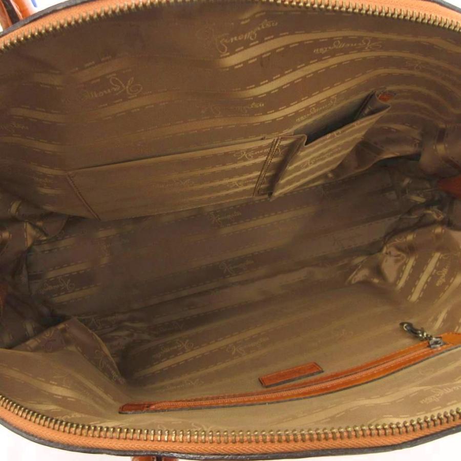 GINZA Kanematsu 銀座かねまつ ハンドバッグ エナメル レザー 茶