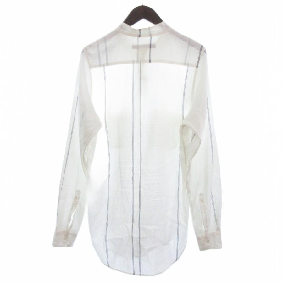 ポールハーデン Paul Harnden バンドカラー シャツ 長袖 コットン 薄