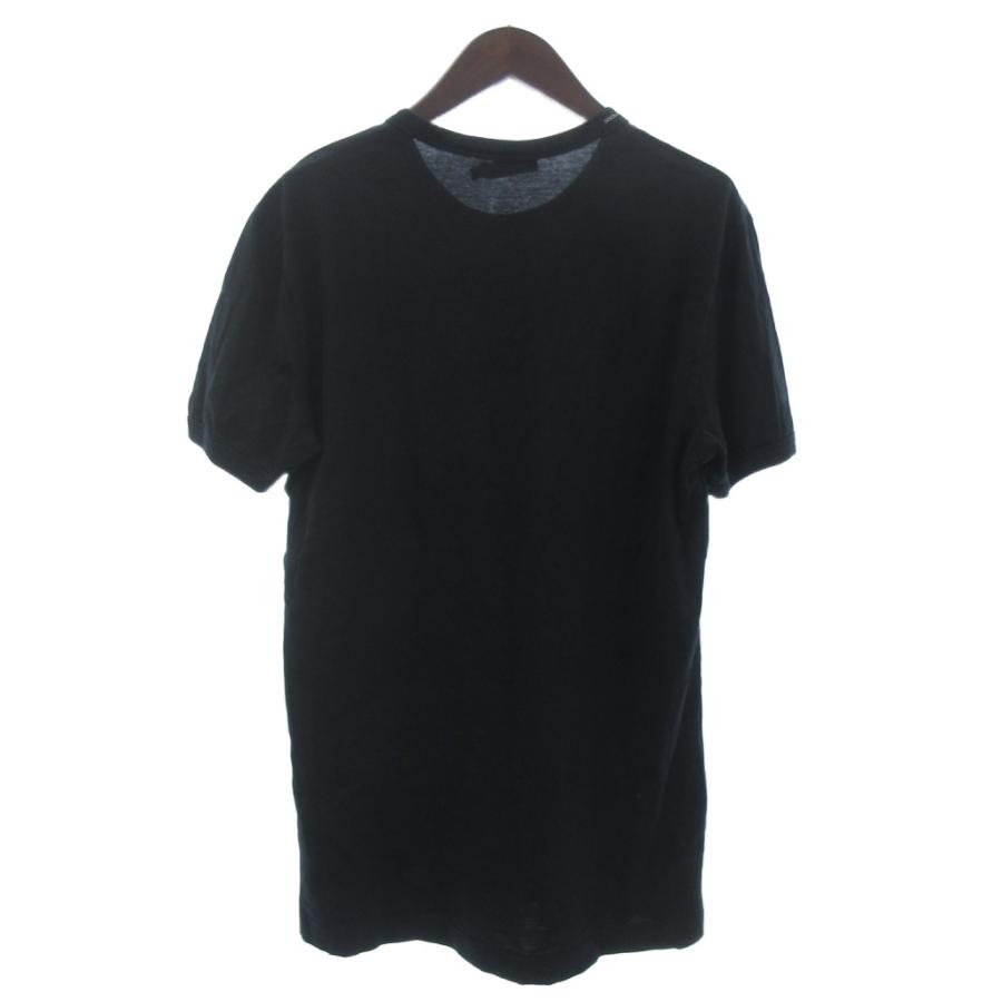 DOLCE &GABBANA ドルガバ 半袖ポロ レザープレート 黒 46 DOLCE &GABBANA ドルガバ 半袖ポロ レザープレート 黒 46