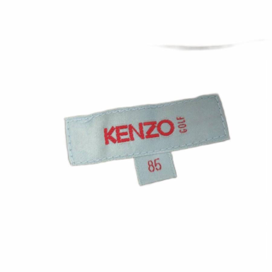 ケンゾー KENZO ゴルフ ツータック スラックス パンツ ロゴ刺繍 黒