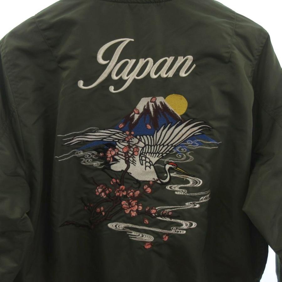 ゼクウ 是空 スカジャン MA-1 ブルゾン ジャケット 鶴 富士山