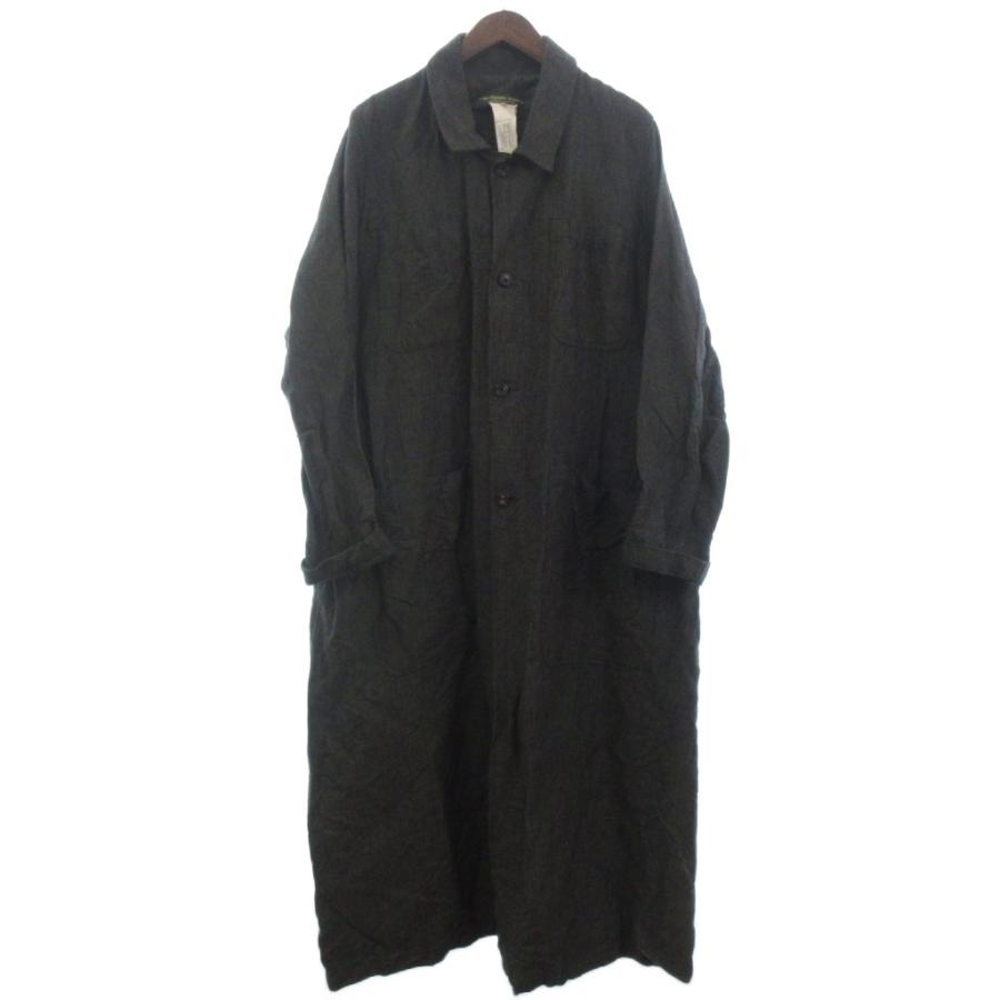 ポールハーデン Paul Harnden ウール リネン ステンカラー ロング