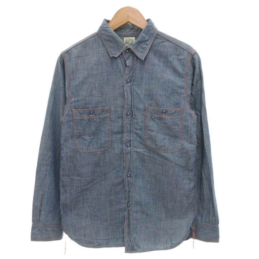 orSlow デニムシャツ 2 日本製 長袖 ボタンダウン インディゴ オアスロウ orslow デニムシャツ 長袖 2 インディゴブルー /FF メンズ
