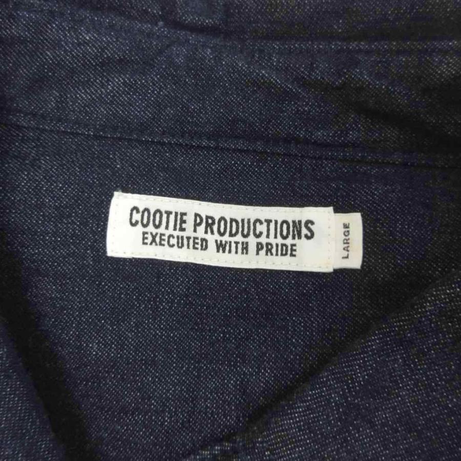 【中古】クーティー Error Fit Denim Work S/S Shirt デニム ワークシャツ ワイドシルエット 半袖 ネイビー L メンズ クーティー COOTIE Error Fit Denim Work S/S Shirt デニム ワーク