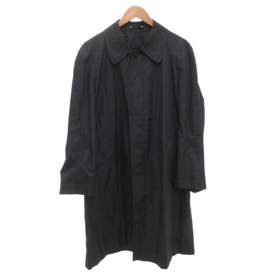 ランバン LANVIN ステンカラーコート ロング 紺 ネイビー /FF □ECT 