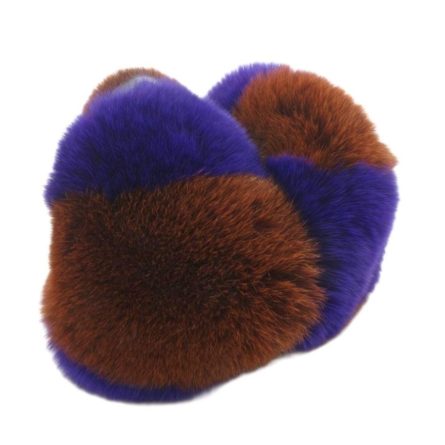 ラドロー LUDLOW ファーバッグ ハンド 手提げ バイカラー ブラウン