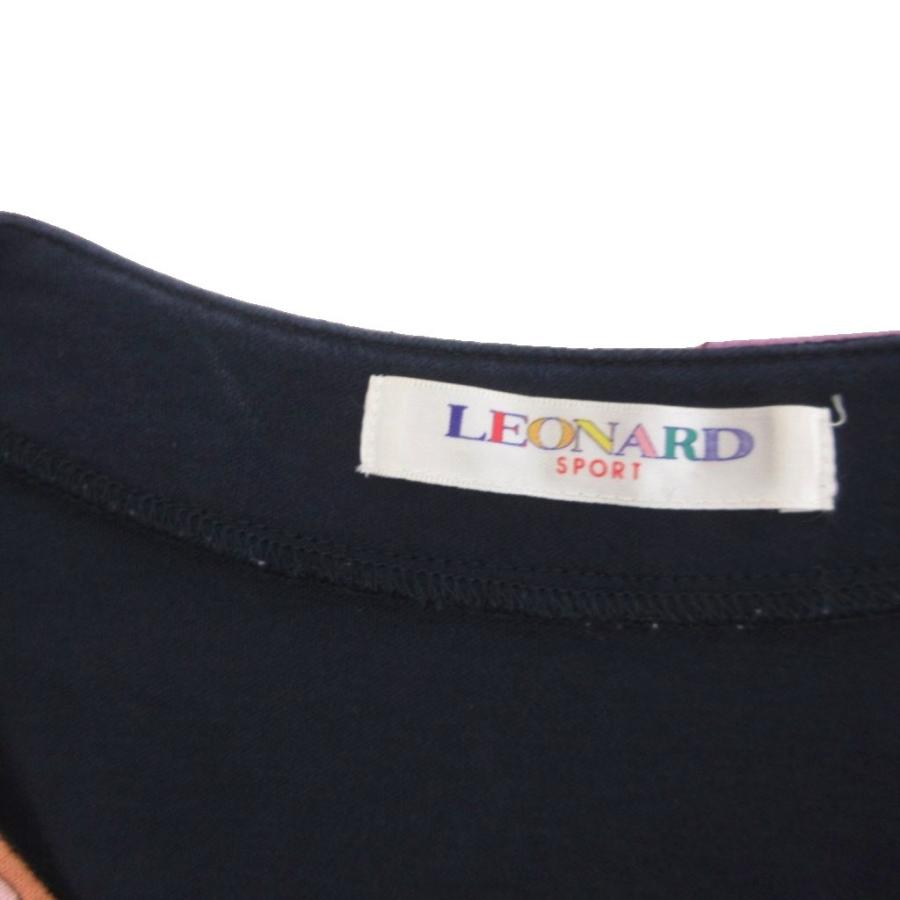 レオナールスポーツ LEONARD SPORT カーディガン ジップアップ 五分袖