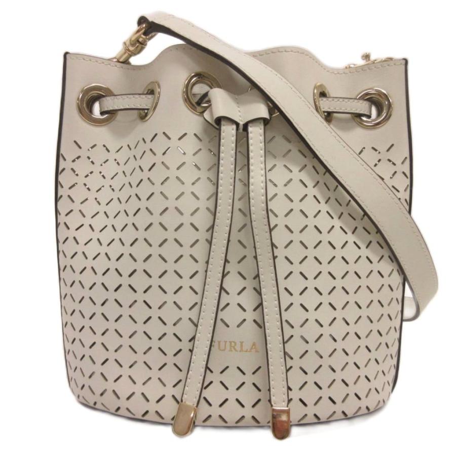 FURLA フルラ ショルダーバッグ きんちゃく 白 ホワイト 未使用級