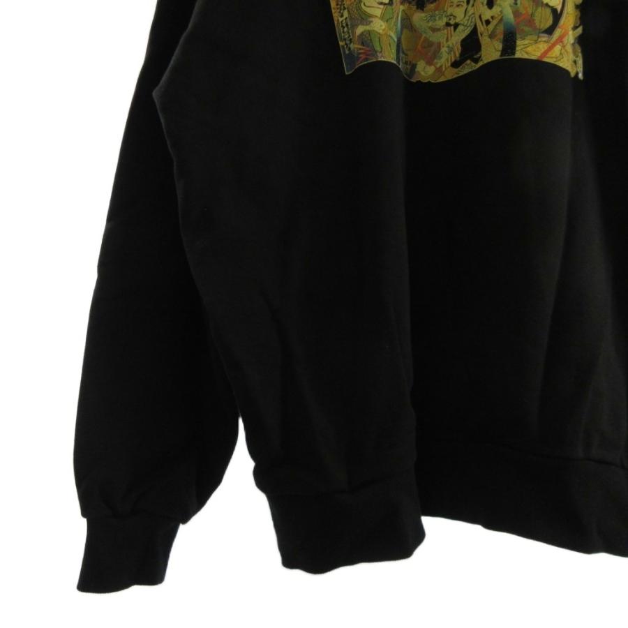 ケボズ Keboz パーカー フーディー 裏毛 プリント コットン 黒