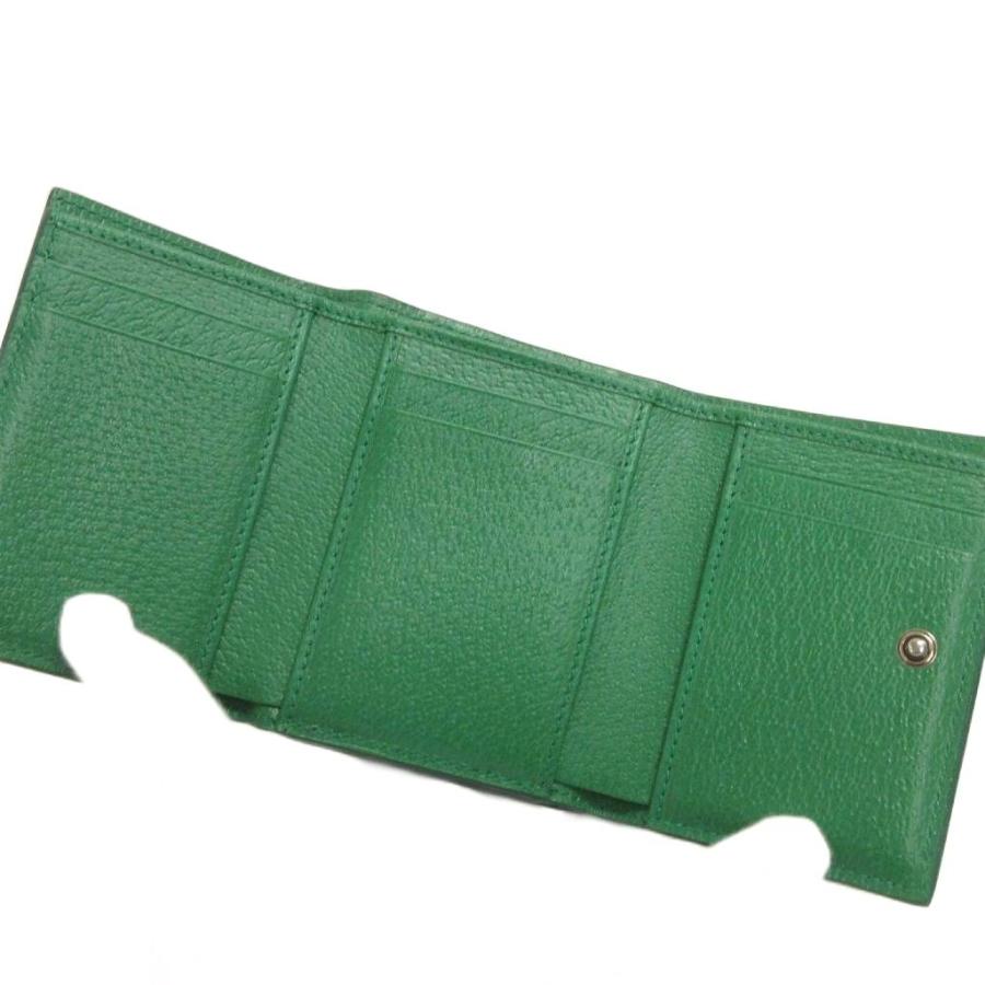 GUCCI 二つ折り財布 ベージュ グリーン GUCCI（グッチ） ディテール付き GG 三つ折りウォレット 財布 769225