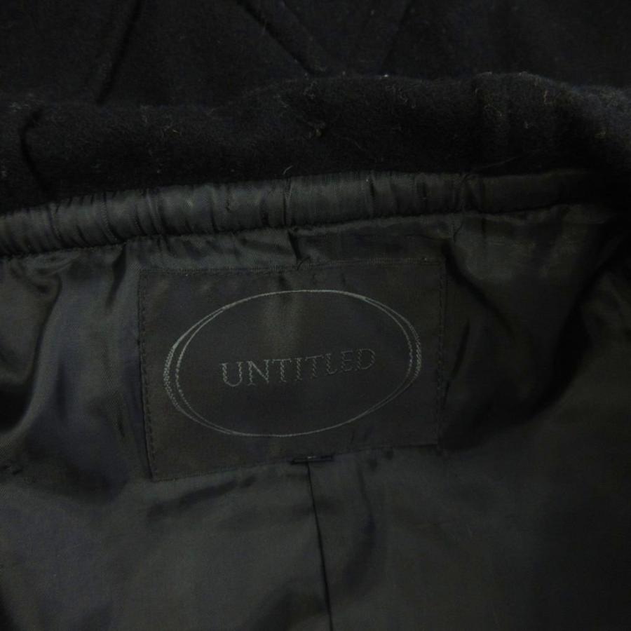 UNTITLED（アンタイトル） フーデッド ダブルコート ロング ウール 黒