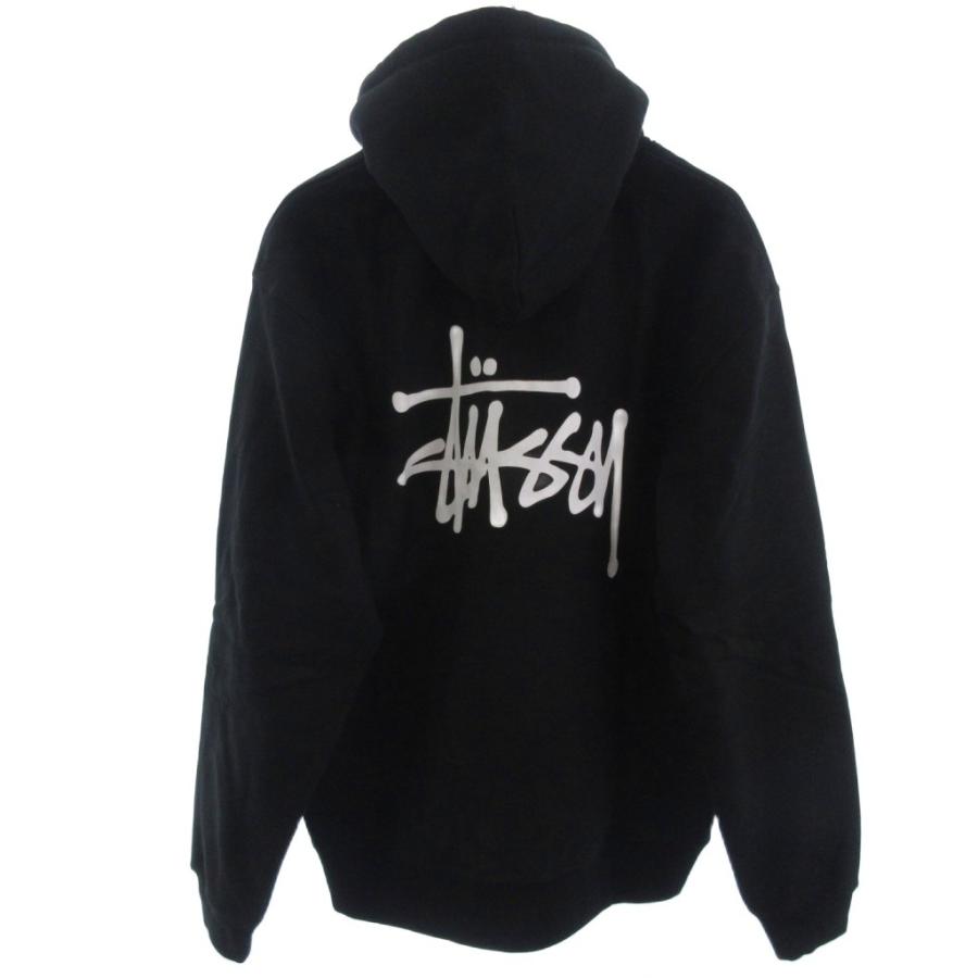 STUSSY ベーシック プルオーバー フード パーカー ブラック M/ STUSSY 