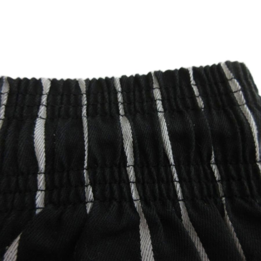 クックマン COOKMAN シェフパンツ ストライプ 黒 L メンズ : ブランド