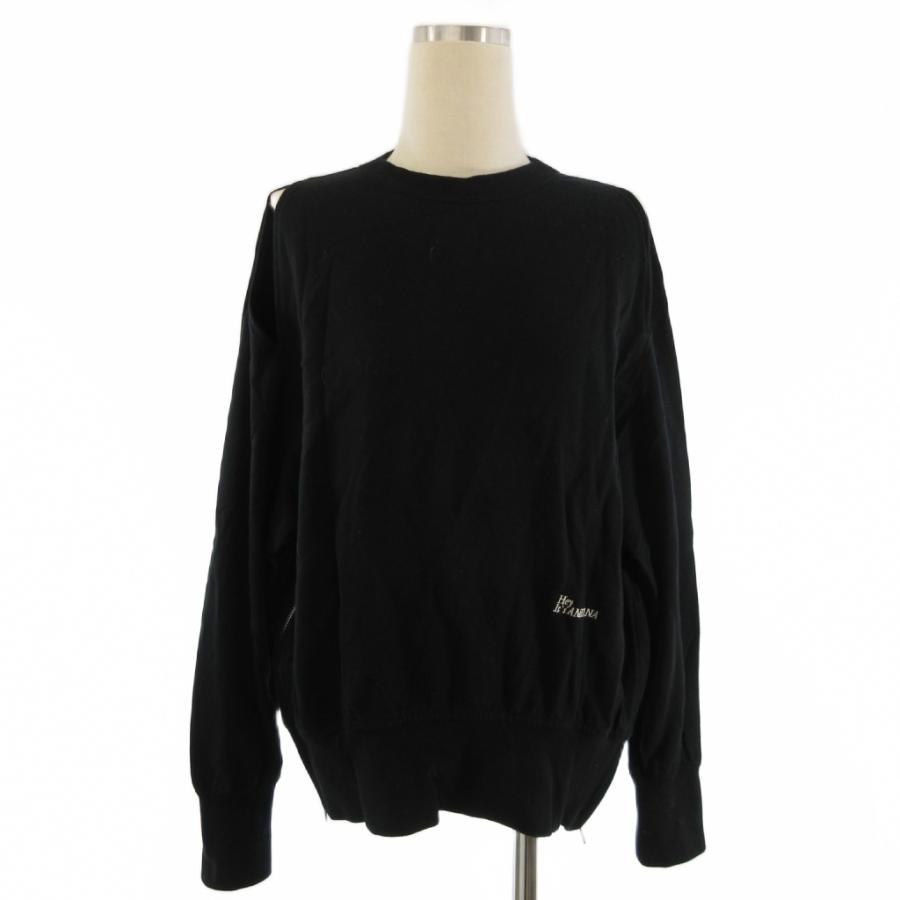 AMERICANA ブラック トレーナー アメリカーナ AMERICANA トレーナー スウェット プルオーバー サイド