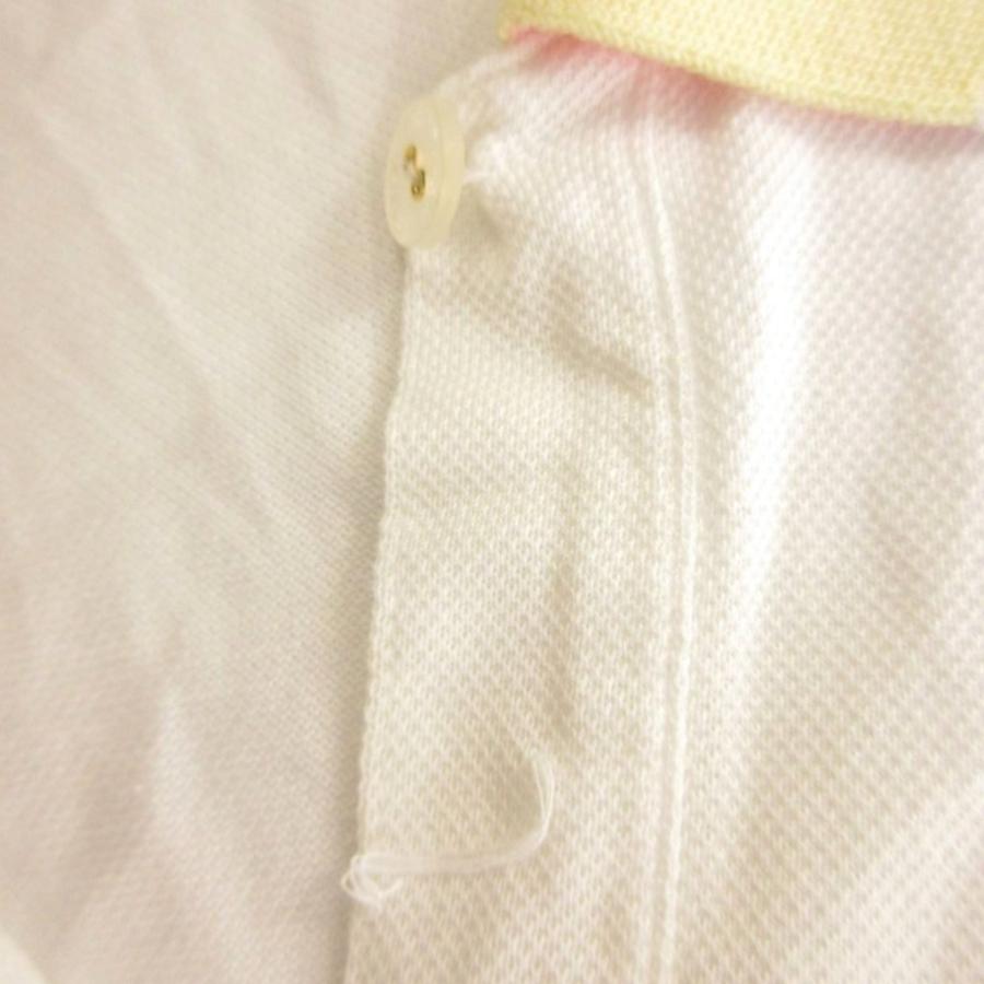 【超美品】LEONARD SPORT レオナールスポーツ　半袖ポロシャツ レオナールスポーツ LEONARD SPORT ポロシャツ 半袖 ワッペン 刺繍 白