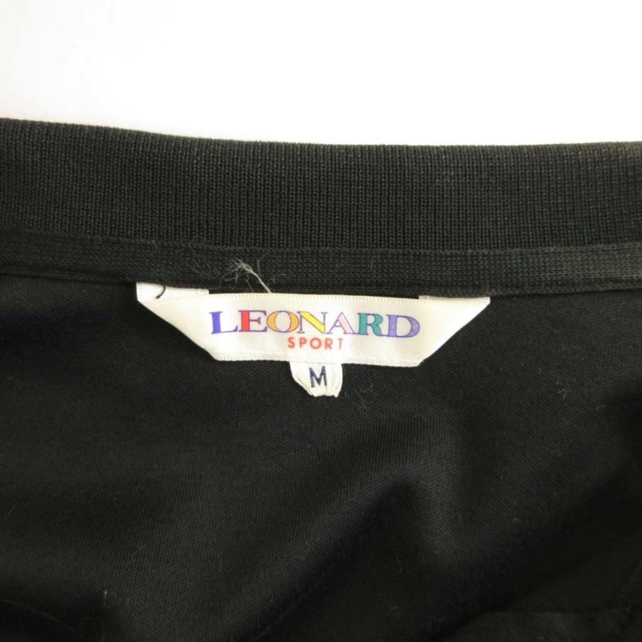 レオナールスポーツ LEONARD SPORT ポロシャツ 長袖 ロゴ刺繍 コットン
