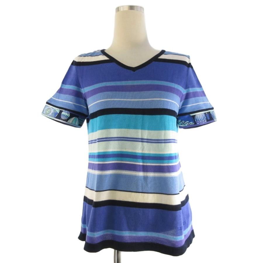 レオナールスポーツ LEONARD SPORT ニット カットソー 半袖 Vネック