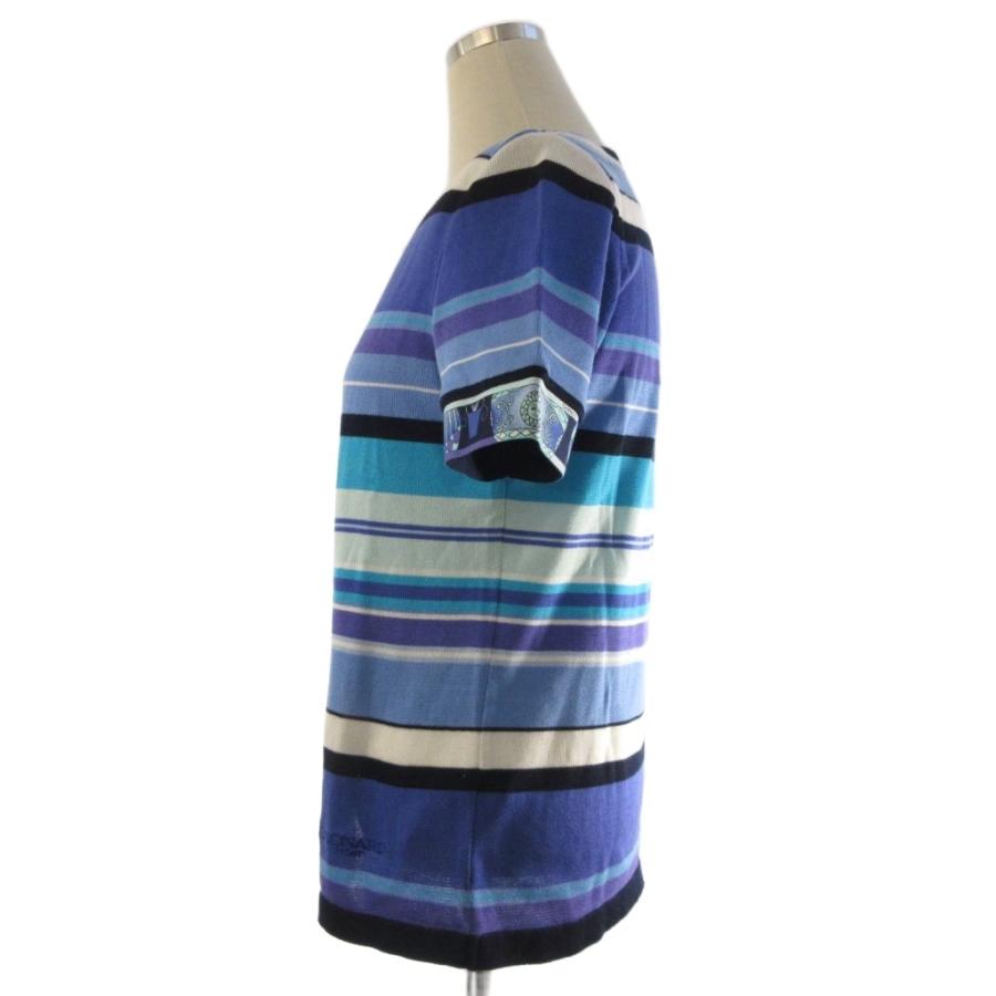 レオナールスポーツ LEONARD SPORT ニット カットソー 半袖 Vネック