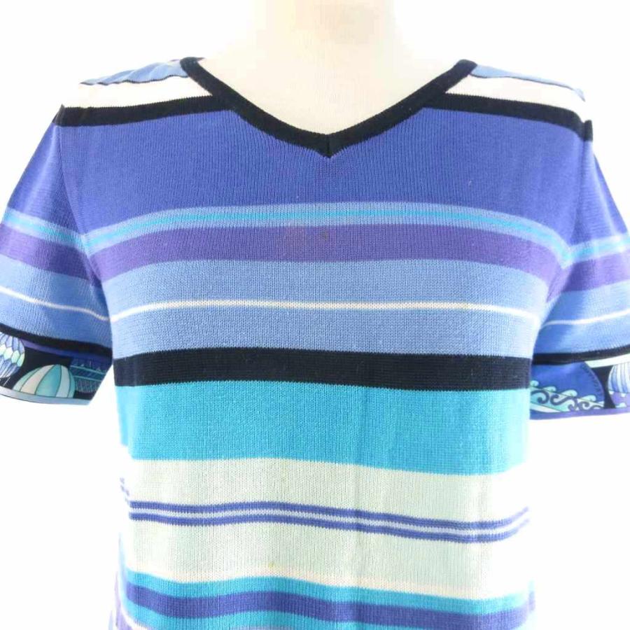 レオナールスポーツ LEONARD SPORT ニット カットソー 半袖 Vネック