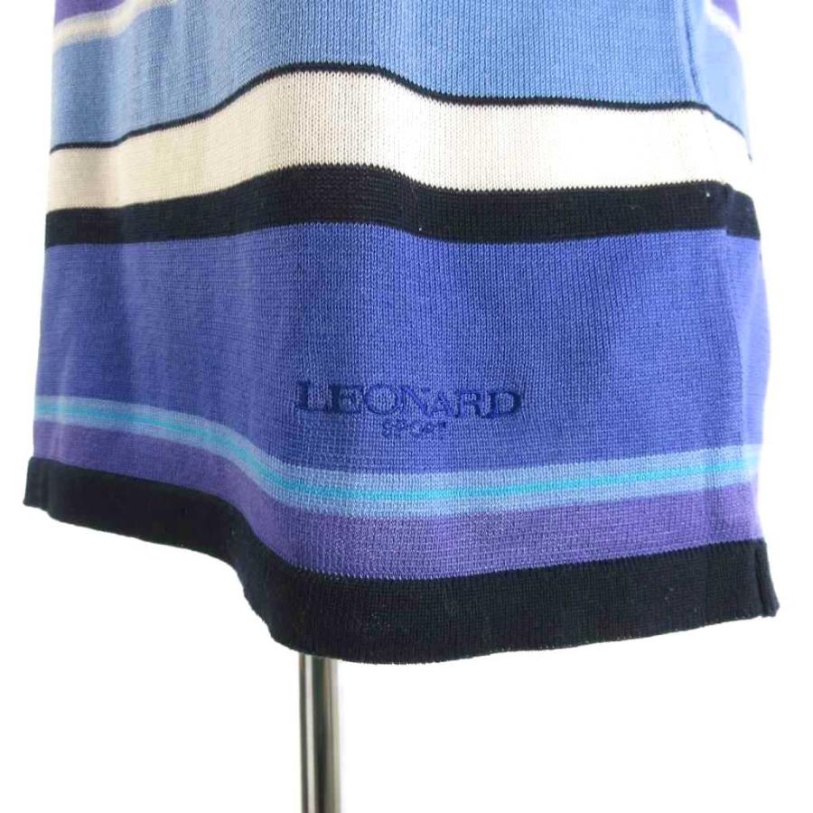 レオナールスポーツ LEONARD SPORT ニット カットソー 半袖 Vネック