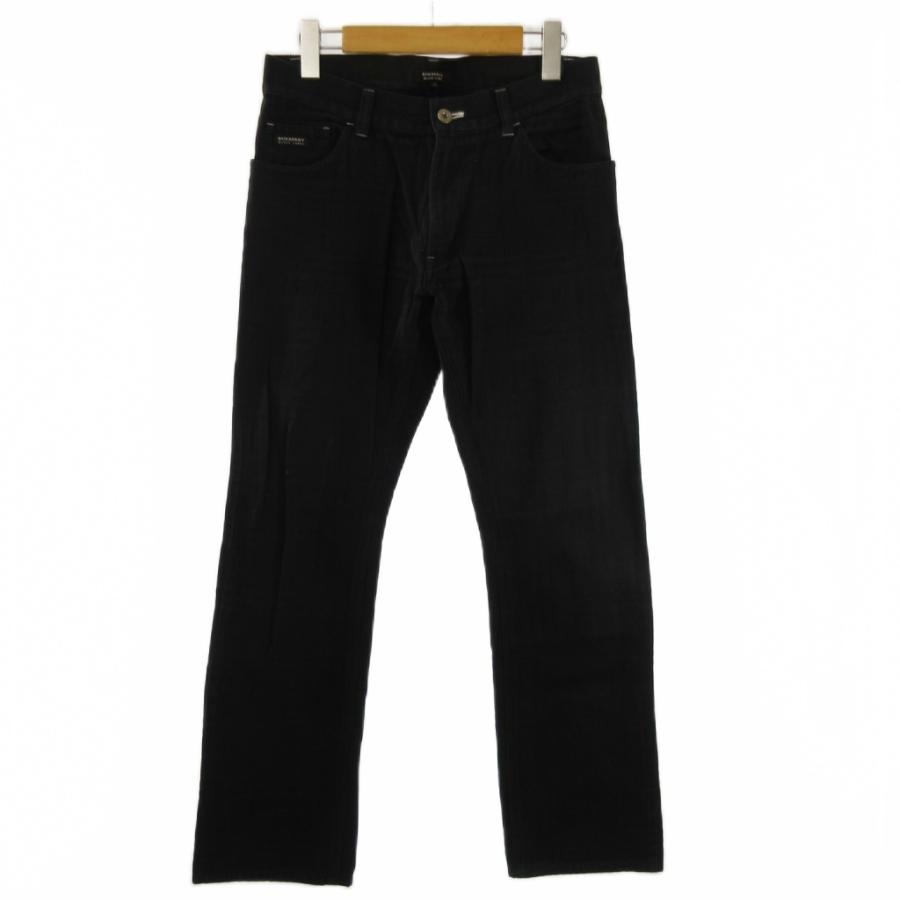 C115 バーバリーブラックレーベル シャドーノバチェック デニムパンツ Y2K BURBERRY BLACK LABEL（バーバリーブラックレーベル） シャドー