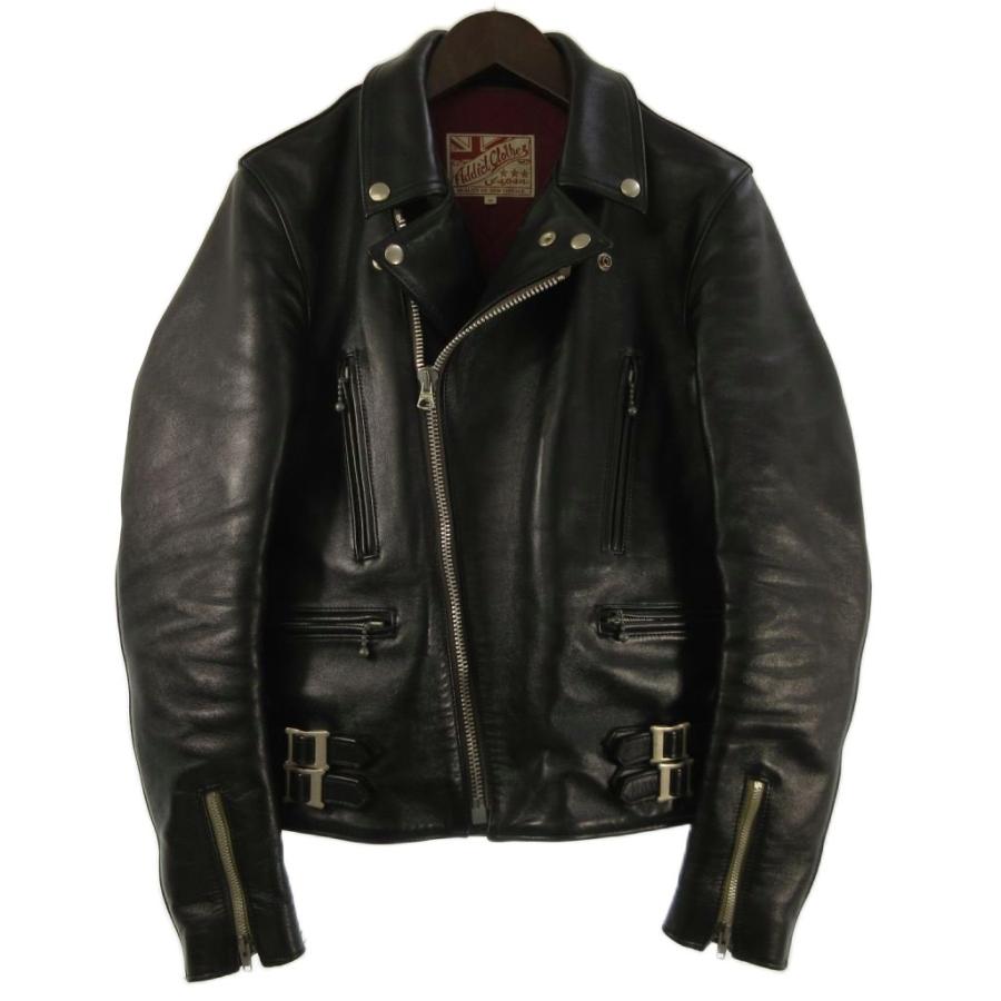 アディクトクローズ　ライダースジャケット　ホースハイド　34　男女兼用 アディクトクローズ ADDICT CLOTHES ライダース ジャケット ダブル