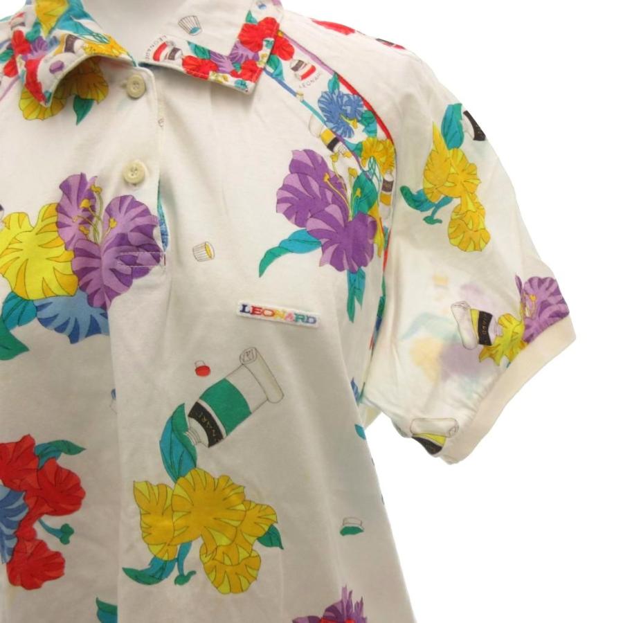 レオナールスポーツ LEONARD SPORT ポロシャツ カットソー 白 ホワイト