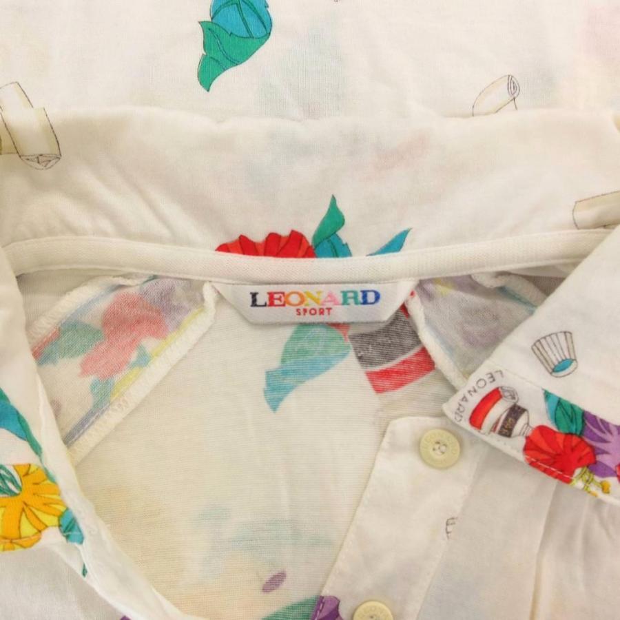 レオナールスポーツ LEONARD SPORT ポロシャツ カットソー 白 ホワイト