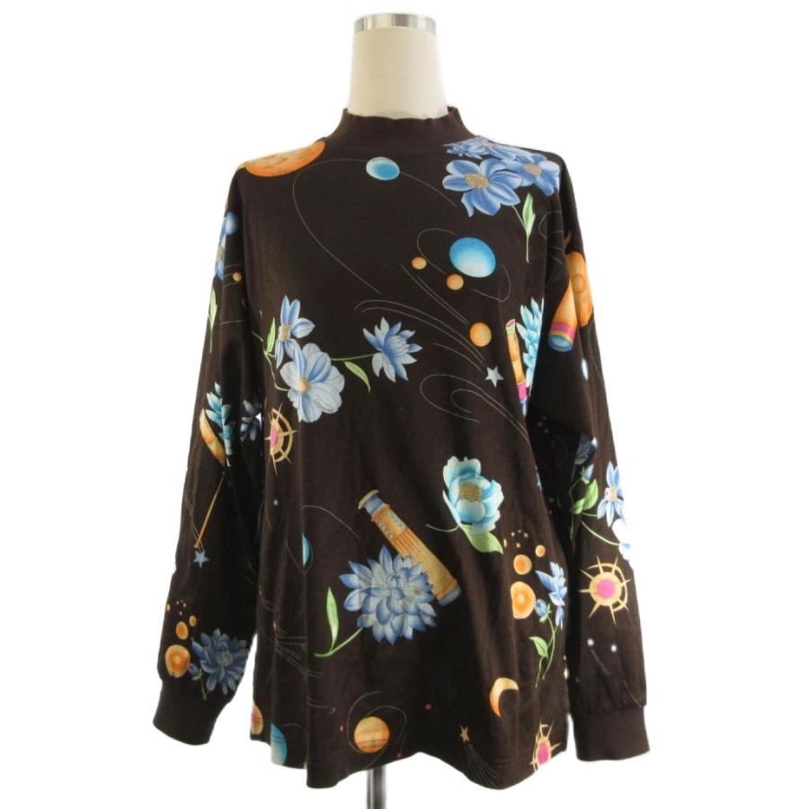 レオナールスポーツ LEONARD SPORT カットソー 長袖 モックネック 花柄