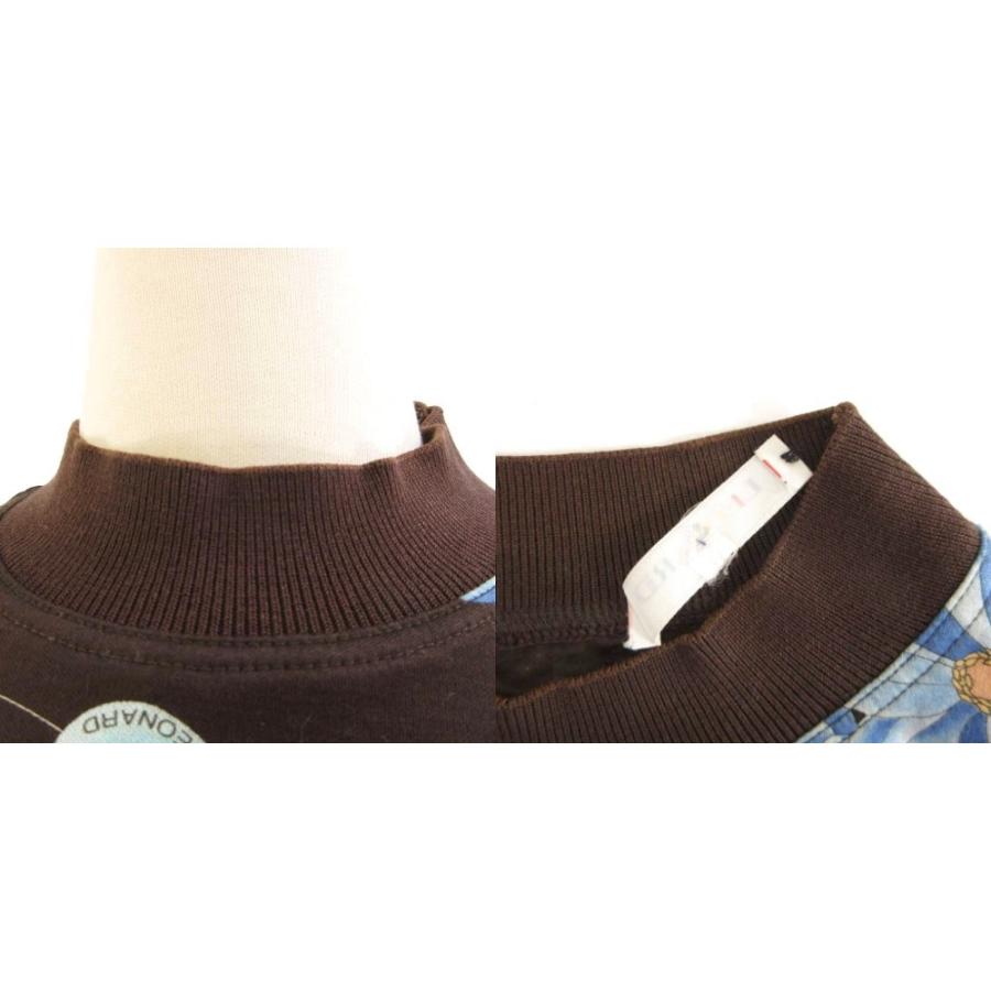 レオナールスポーツ LEONARD SPORT カットソー 長袖 モックネック 花柄