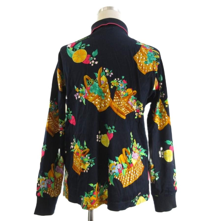 レオナールスポーツ LEONARD SPORT ポロシャツ 長袖 フルーツ柄