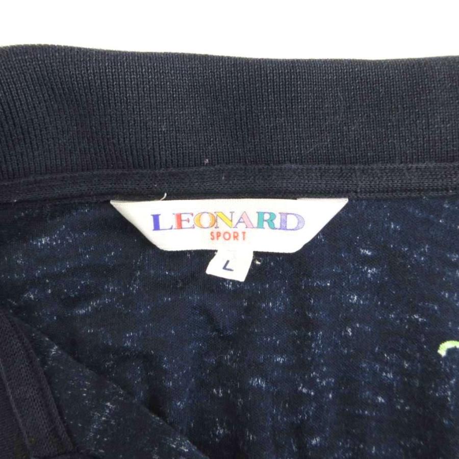 レオナールスポーツ LEONARD SPORT ポロシャツ 長袖 フルーツ柄
