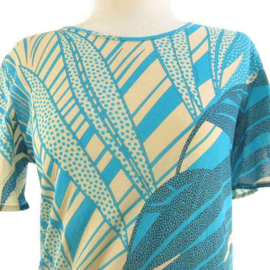 レオナールスポーツ LEONARD SPORT カットソー 半袖 クルーネック 総柄